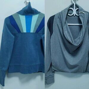 2 Lululemon Igloo Sunrise Sway Charcoal Jacket Sweater Bundle Size 6 Small